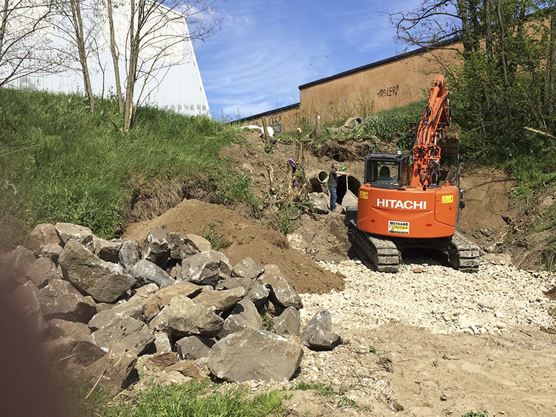 Pelleteuse Meyrand TP - Chantier en Isère